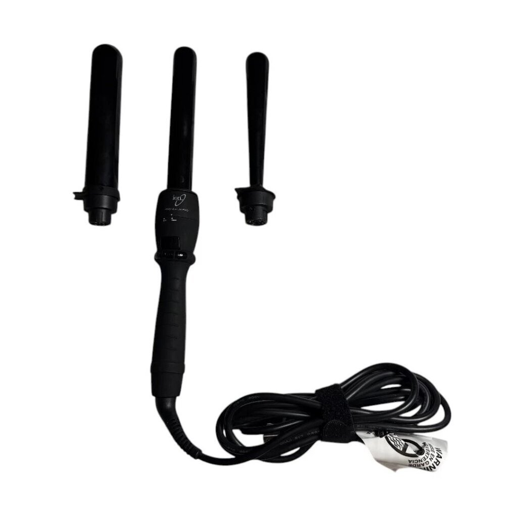 3 Piece Professional Curling Wand Set with Interchangeable Ceramic Barrels